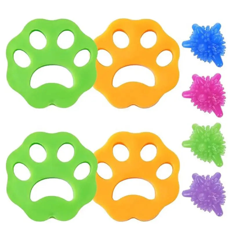 4pcs Reusable Pet Hair Remover for Laundry, Washing Machine and Dryer Accessory, Cat and Dog Fur Lint Cleaning Catcher, No Power Needed