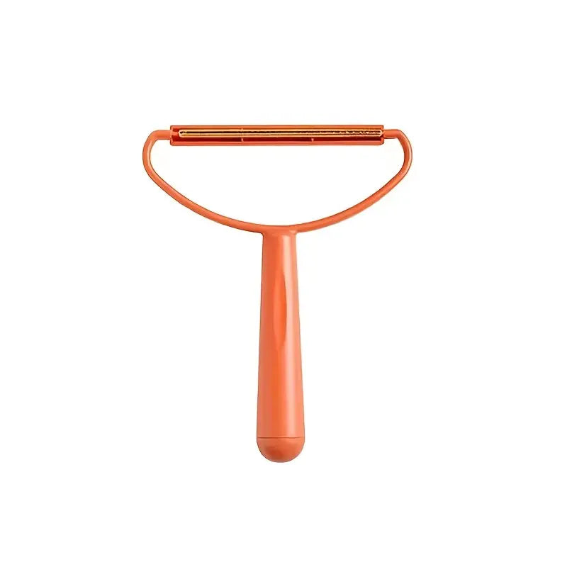 Dual-Sided Pet Hair & Lint Remover Comb - Portable, No Power Needed, for Furniture, Clothing, Carpets - Red & Orange, Plastic/PET Material, Pet Hair Remover