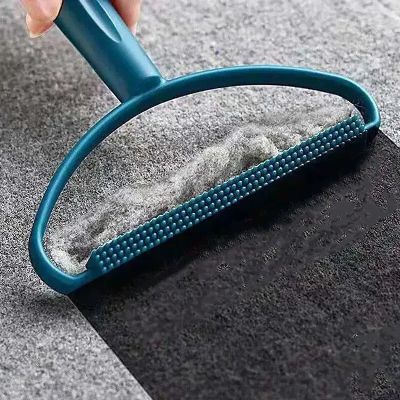 Dual-Sided Pet Hair & Lint Remover Comb - Portable, No Power Needed, for Furniture, Clothing, Carpets - Red & Orange, Plastic/PET Material, Pet Hair Remover